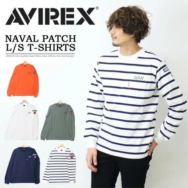 AVIREX（アヴィレックス） ネイバル パッチ ロングスリーブ Tシャツ 長