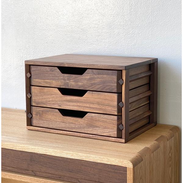 書類ケース 引き出し 木製 ウォールナットトレー書類入れ レターケース