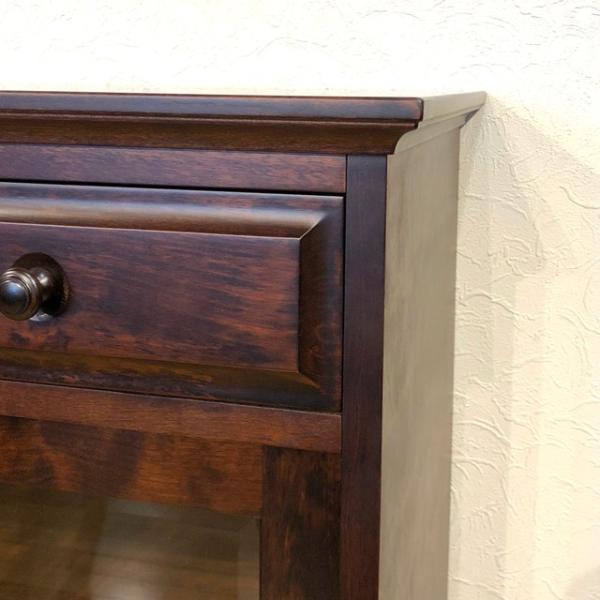 サイドボード 120 茶棚 リビングボード クラッシック 樺 カバ材 高級