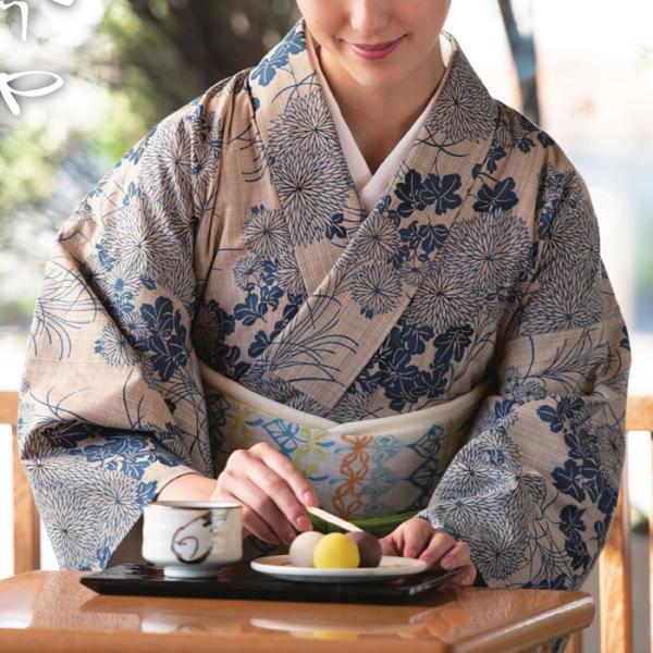 お仕立代込み価格 送料無料 奥州小紋 女性用 竺仙鑑製 高級ゆかた 本格