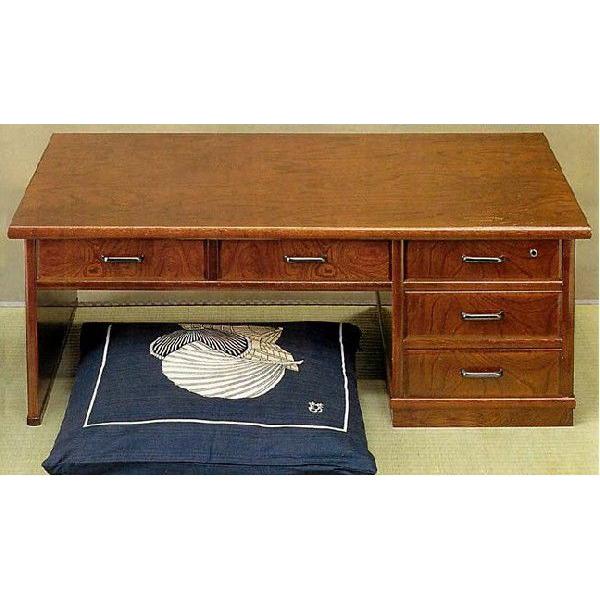 文机 座机 書斎机 MK4680 水月 ケヤキ塗 鍵付 幅100cm 静岡県産 国産