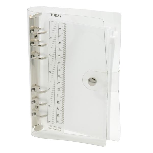 TSUKURIRO B6 バイブルサイズ 6穴 システム手帳 クリア バインダー PVC