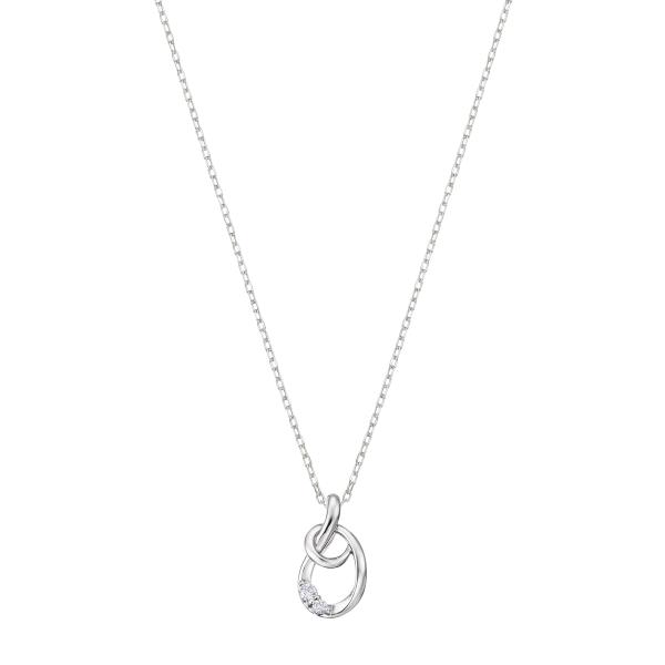 ジュエリーツツミ K10ホワイトゴールドダイヤモンドネックレス