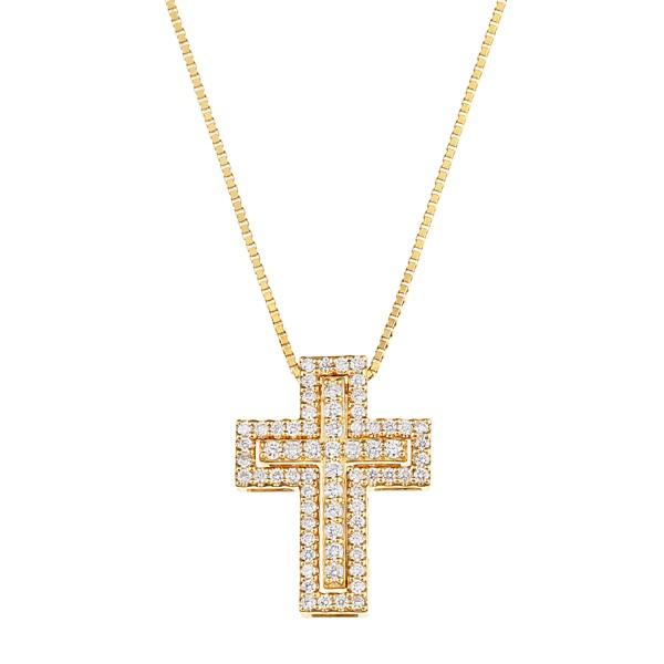 ジュエリーツツミ K18イエローゴールドダイヤモンドネックレス