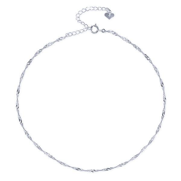 ジュエリーツツミ K14ホワイトゴールドアンクレット : ジュエリー