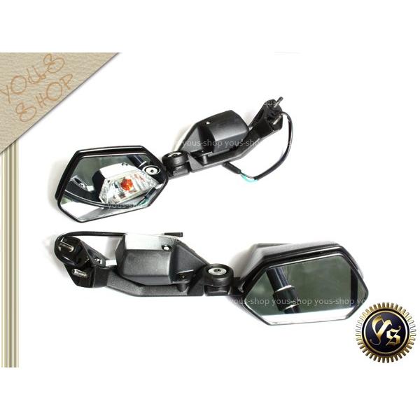 カワサキ ZX-10R ZX10R LED ウィンカー ミラー ブラック 左右 サイド