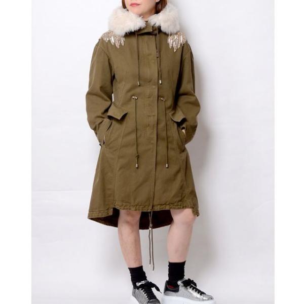 Alexander McQueen モッズコートビジュ付き襟