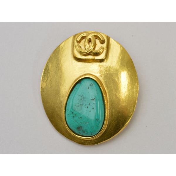 CHANEL（シャネル） CHANEL 98P ターコイズ ブローチ ココマーク