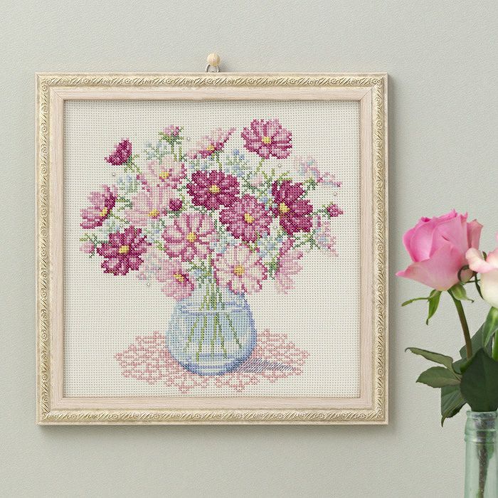 クロスステッチフレーム＜フラワータイム＞ | リバティ 生地、編み物
