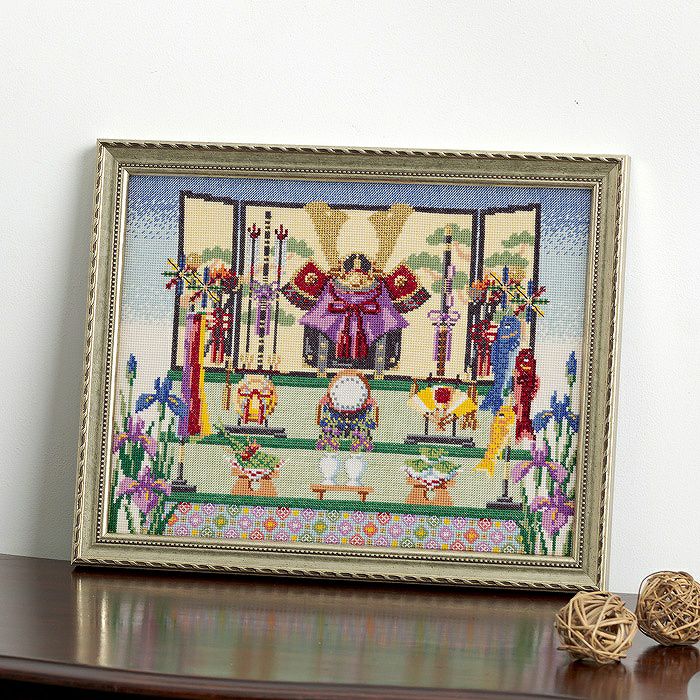 クロスステッチフレーム＜五月人形の段飾り＞ | リバティ 生地、編み物