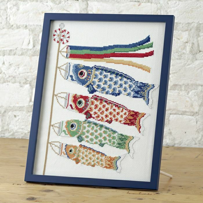 クロスステッチフレーム＜こいのぼり＞ | リバティ 生地、編み物、刺繍