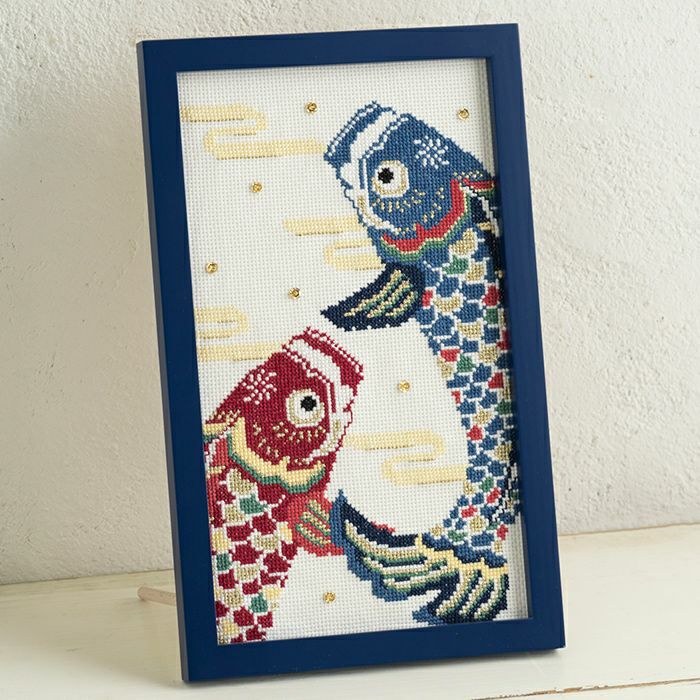 クロスステッチフレーム＜鯉のぼり＞ | リバティ 生地、編み物、刺繍