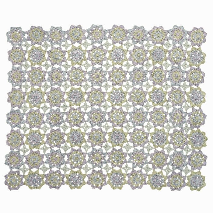 キュートフローラルブランケット＜レトロ＞（編み物 材料セット