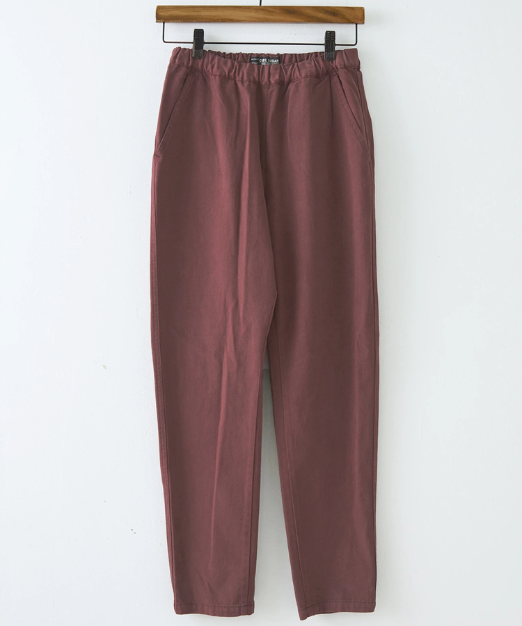 冬クリアランス】ピーチツイル 製品染 らくしゅっと パンツ