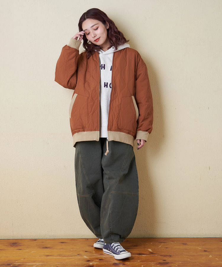 冬クリアランス】中綿 キルト ミリタリー ブルゾン｜ファッション通販