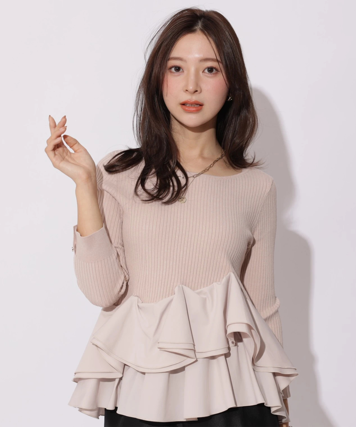 裾ひらりんリブニット | ニット | Apuweiser-riche（アプワイザー