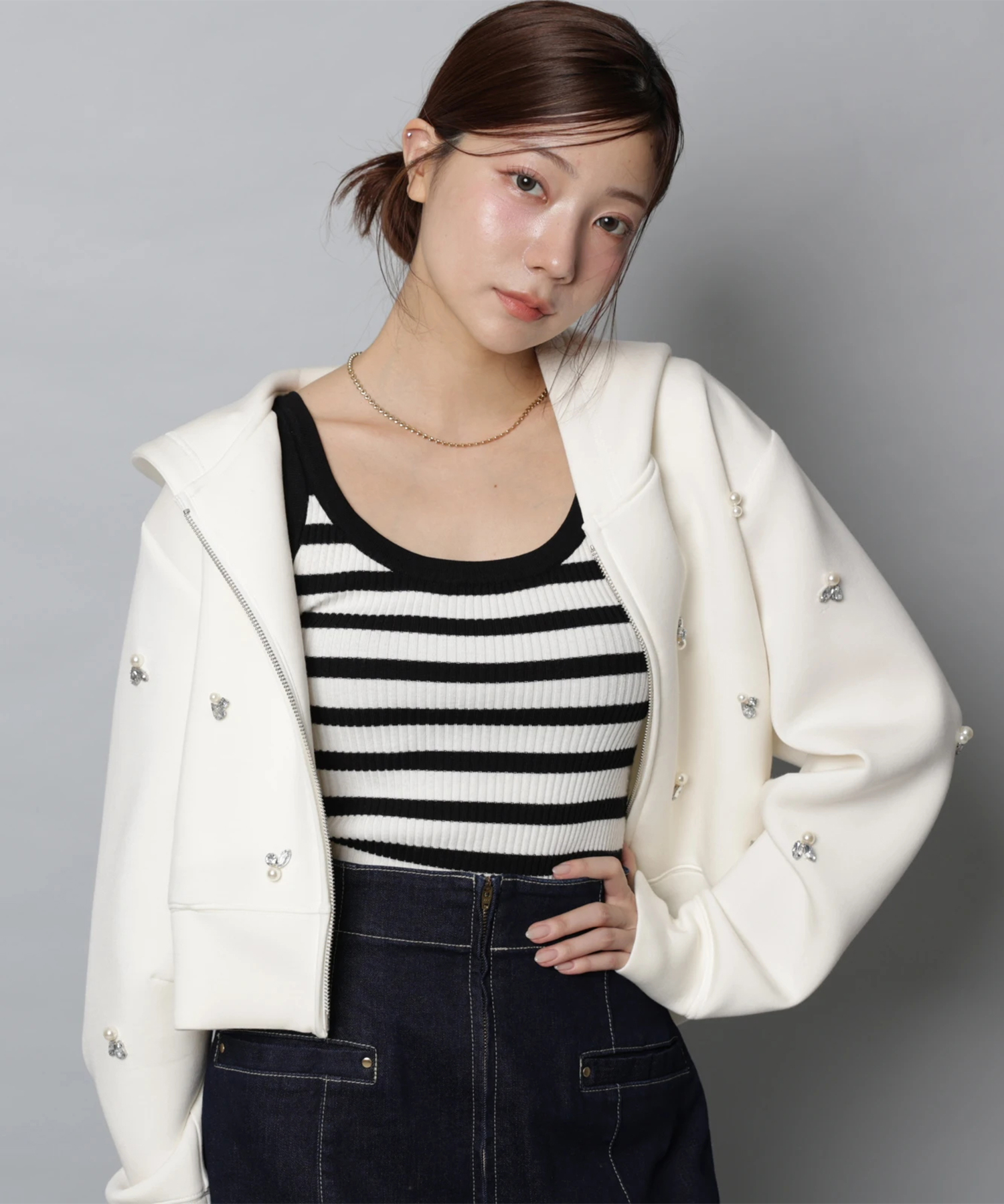 キラキラビジューパーカー | Tシャツ・カットソー | Apuweiser-riche