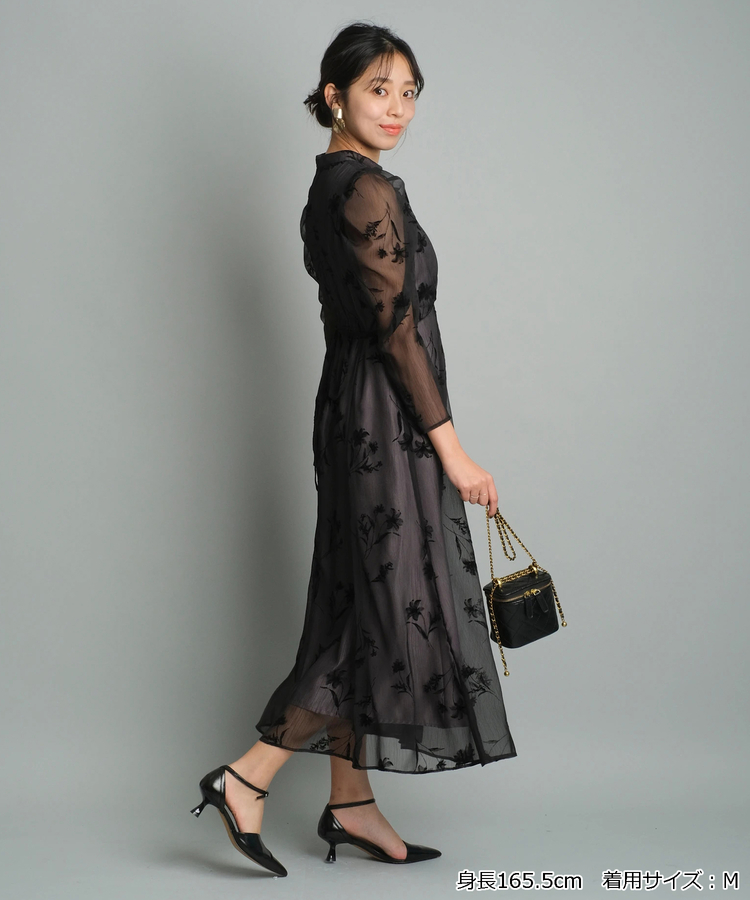 フロッキープリントワンピース | ドレス | JUSGLITTY（ジャス