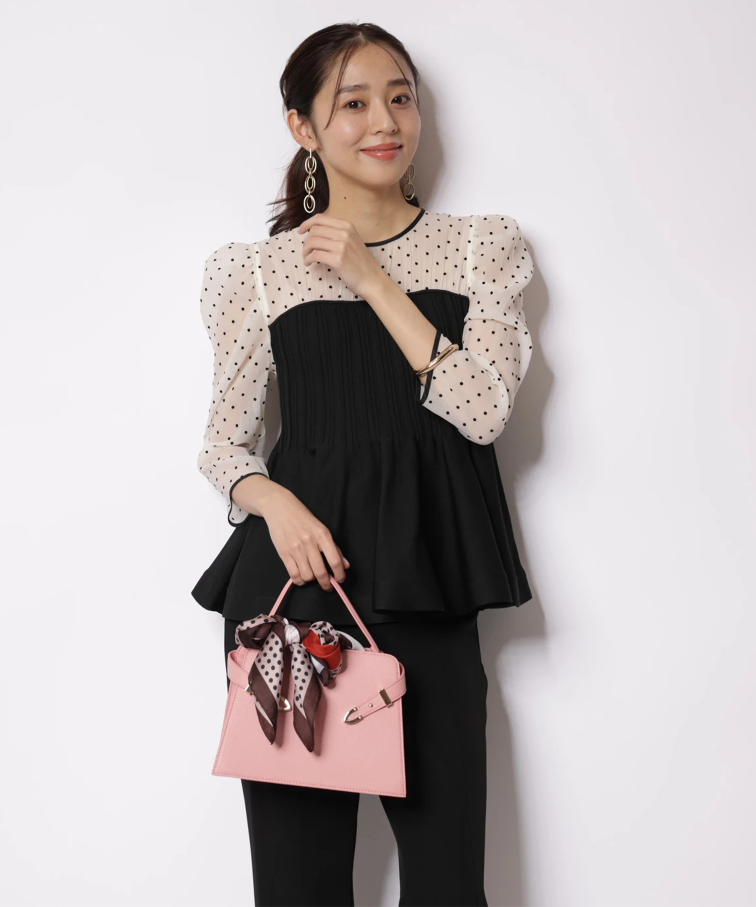 ドットブラウスレイヤードニット | ニット | JUSGLITTY（ジャス