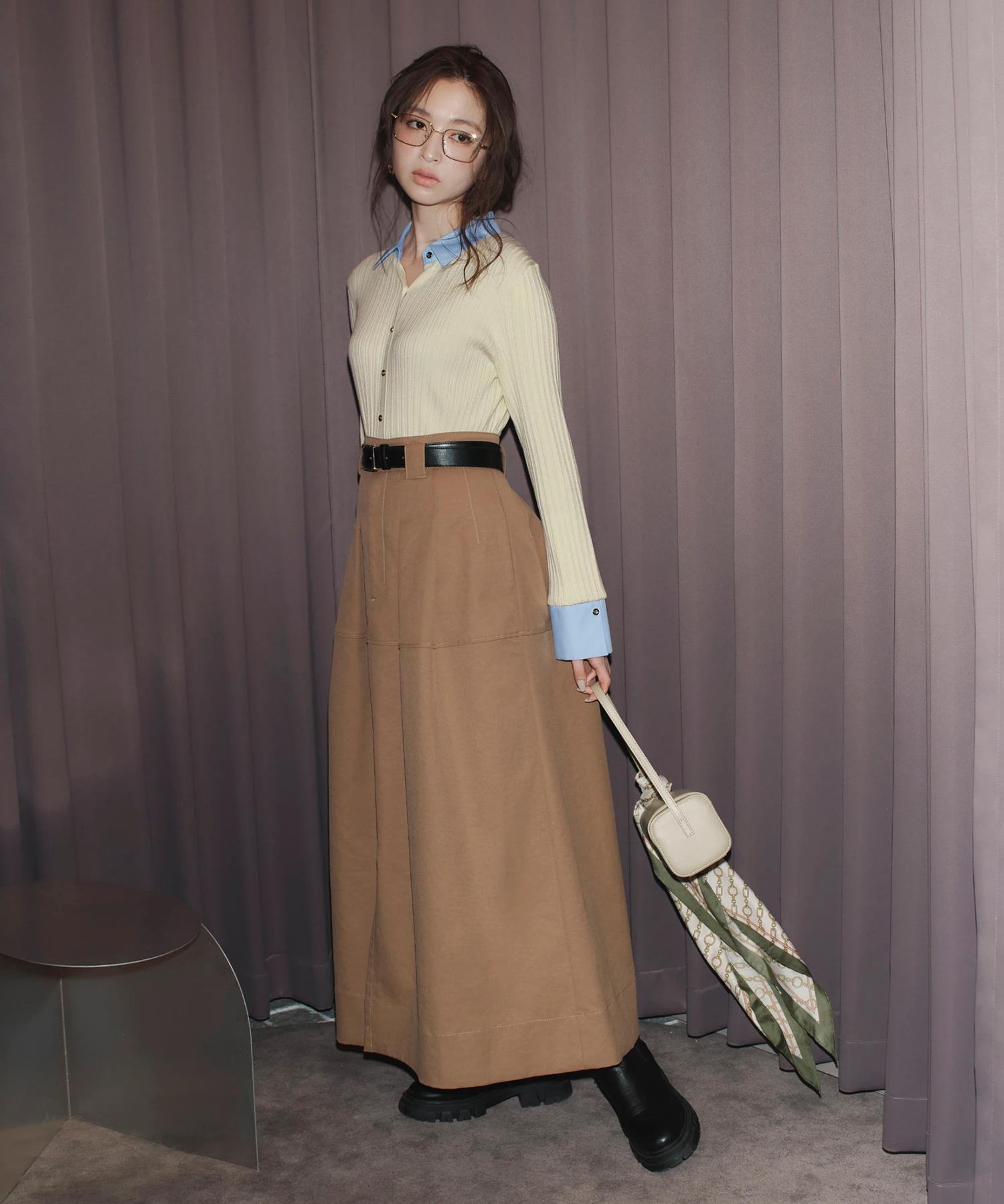 太ベルト付タックスカート | スカート | JUSGLITTY（ジャス