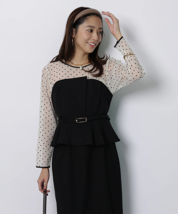 ペプラムワンピース | ワンピース | JUSGLITTY（ジャスグリッティー