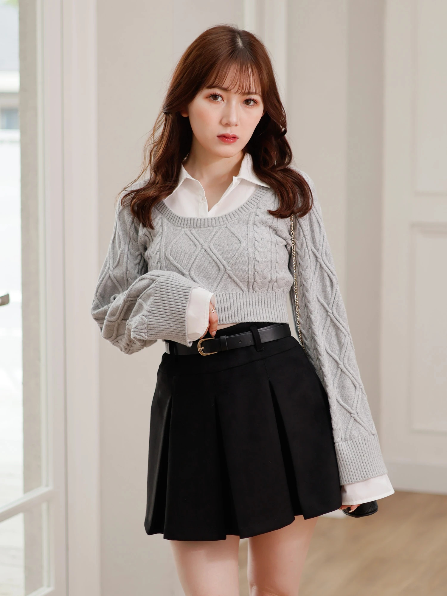 LIP SERVICE（リップサービス）｜ ベルト付きマルチプリーツスカート