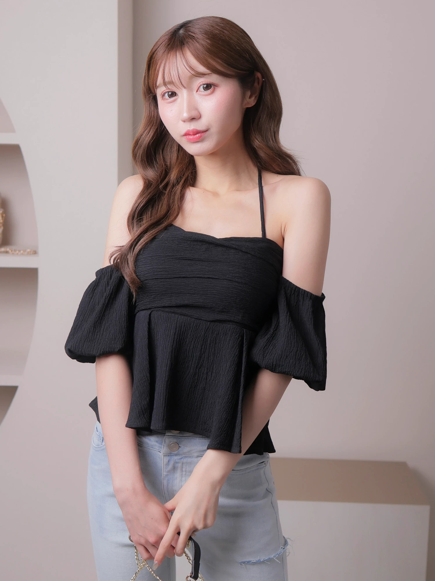 LIP SERVICE（リップサービス）｜ バストギャザーオフショルトップス