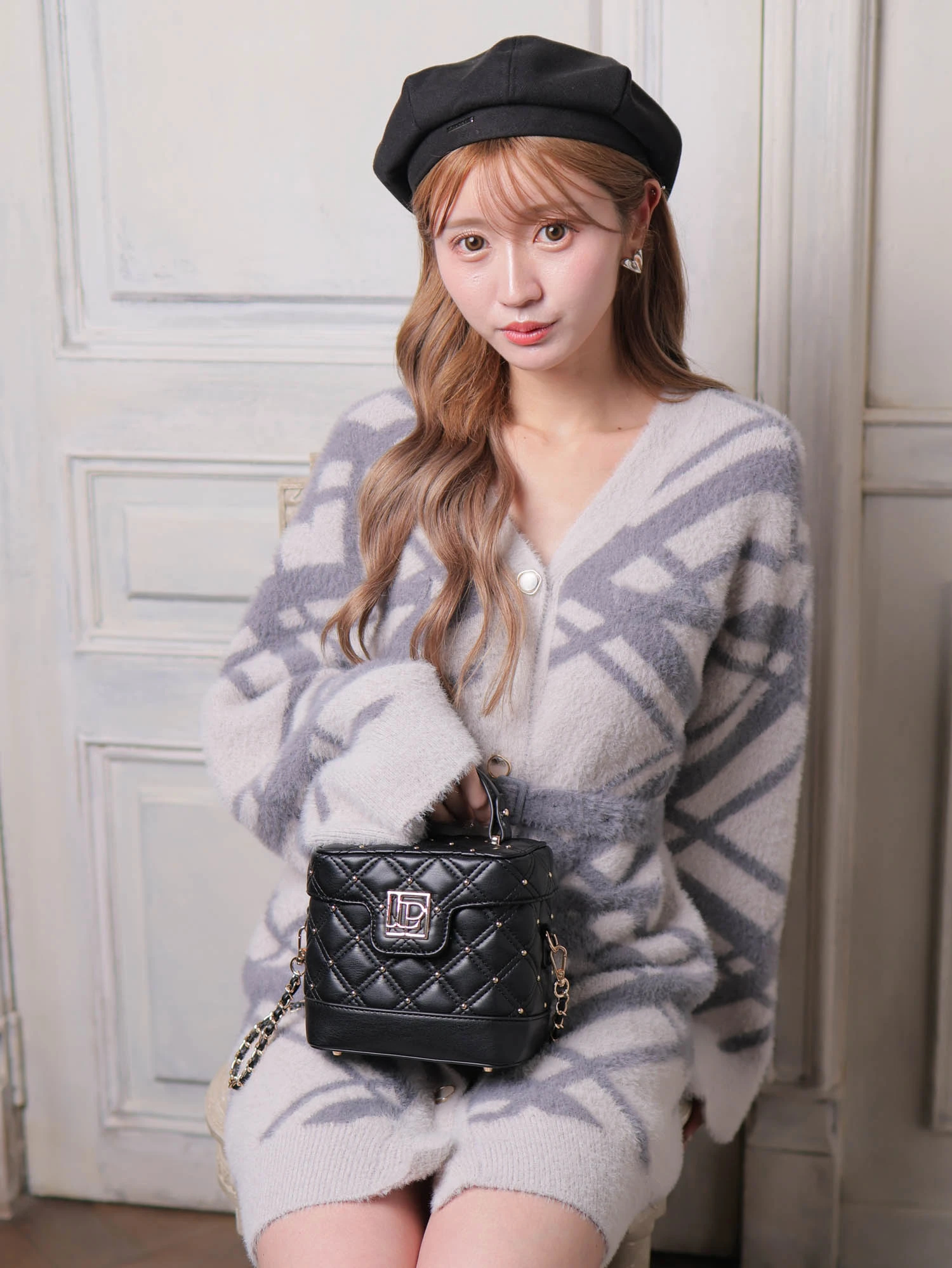 LIP SERVICE（リップサービス）｜ チェックフェザールーズカーデ