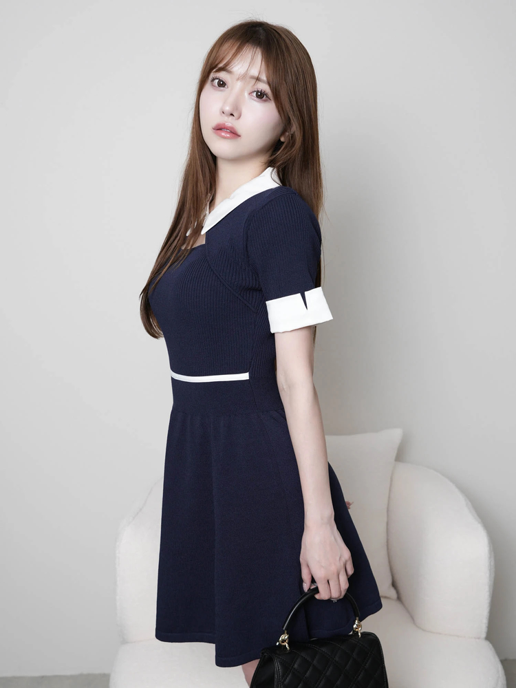 LIP SERVICE（リップサービス）｜ チェックカラーフレアニット