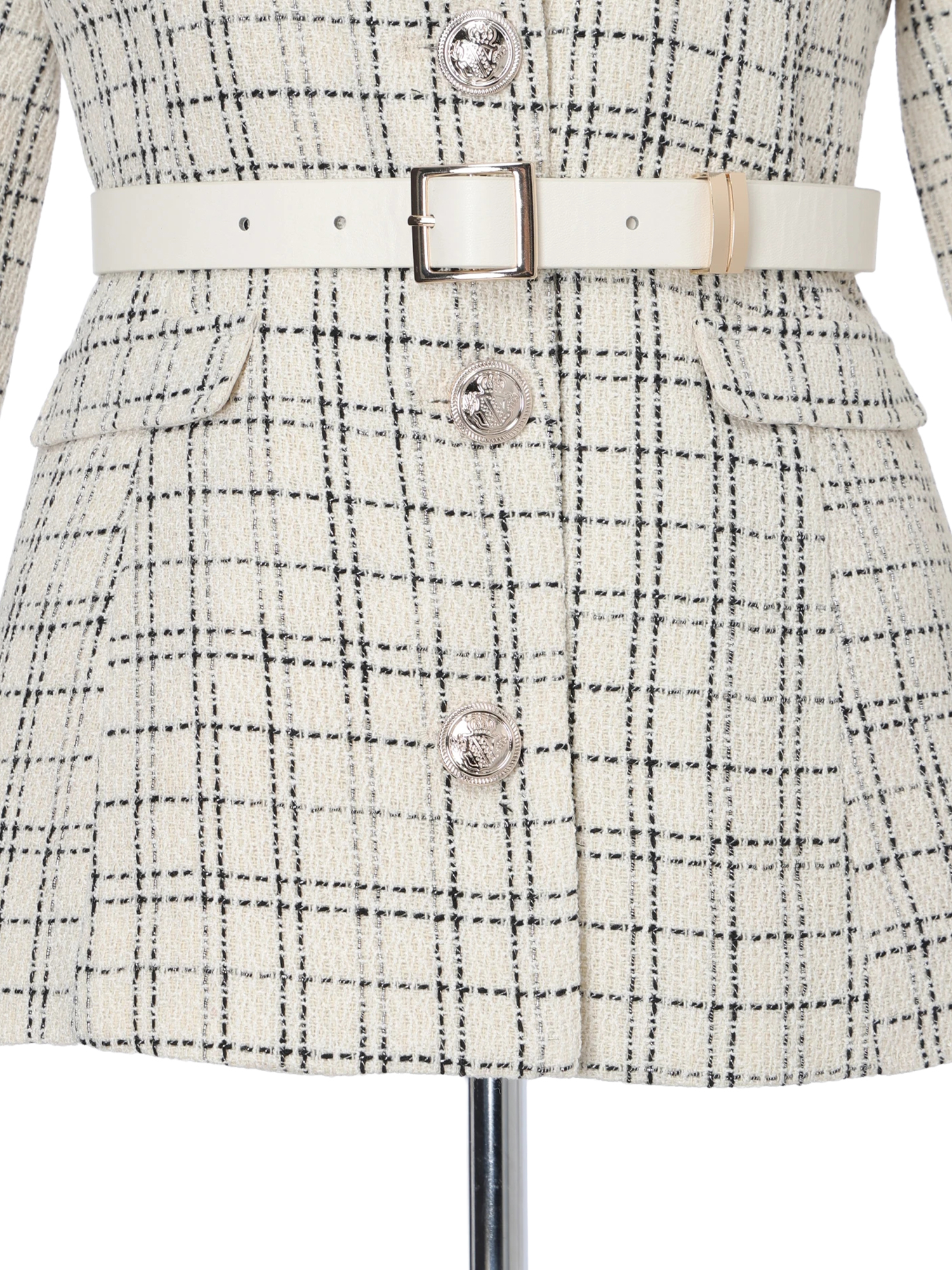 LIP SERVICE（リップサービス）｜ ベルト付ツイードミドルジャケット