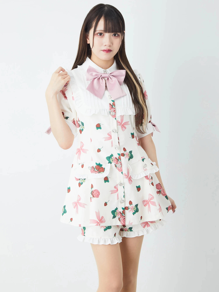 ストロベリーローズプリントセットアップ - Ank Rouge(アンクルージュ