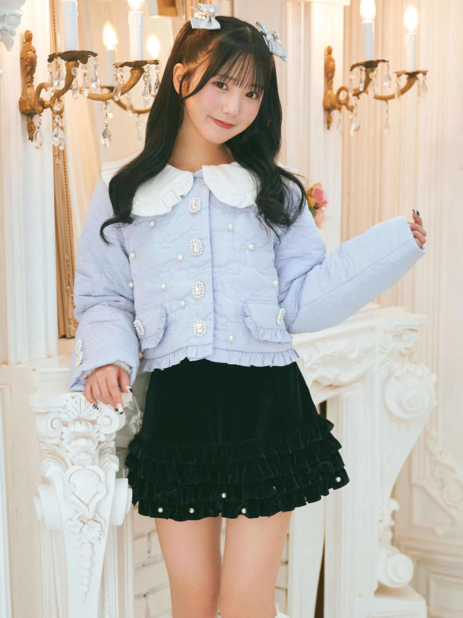 ベロアフリルスカパン - Ank Rouge(アンクルージュ)のショートパンツ