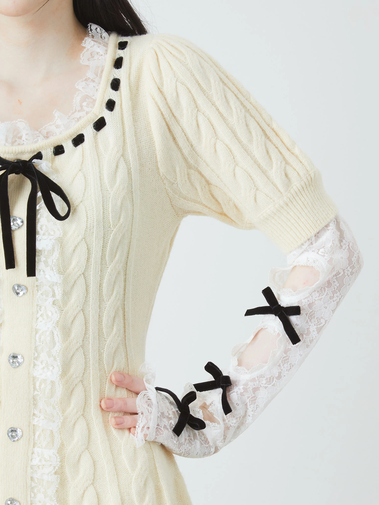 ペプラムケーブルニットSetup - Ank Rouge(アンクルージュ)の