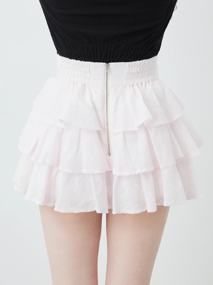 コットンレーススカパン - Ank Rouge(アンクルージュ)のショートパンツ