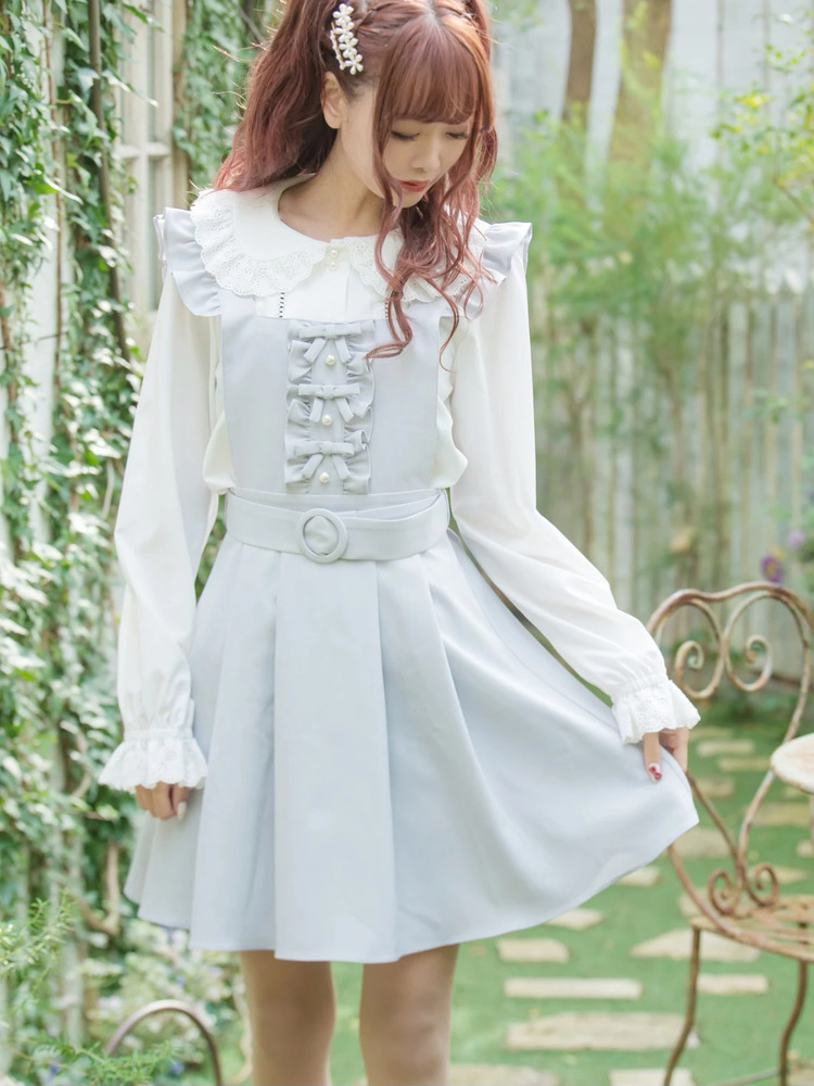 ベルト付きフリルサロペットOP - Ank Rouge(アンクルージュ)の