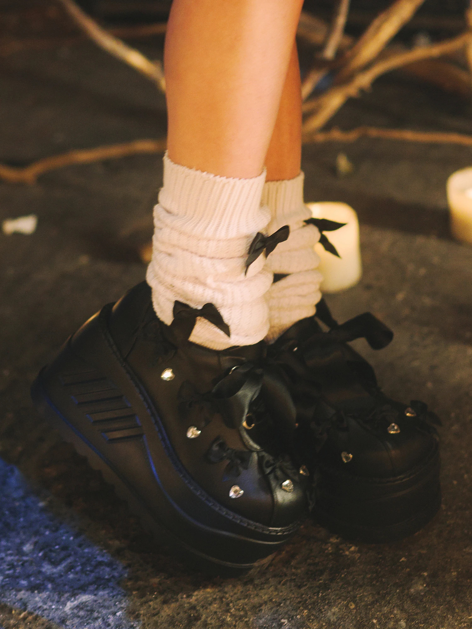 ハートリボン厚底スニーカー - Jamie エーエヌケー(ジェイミーエー