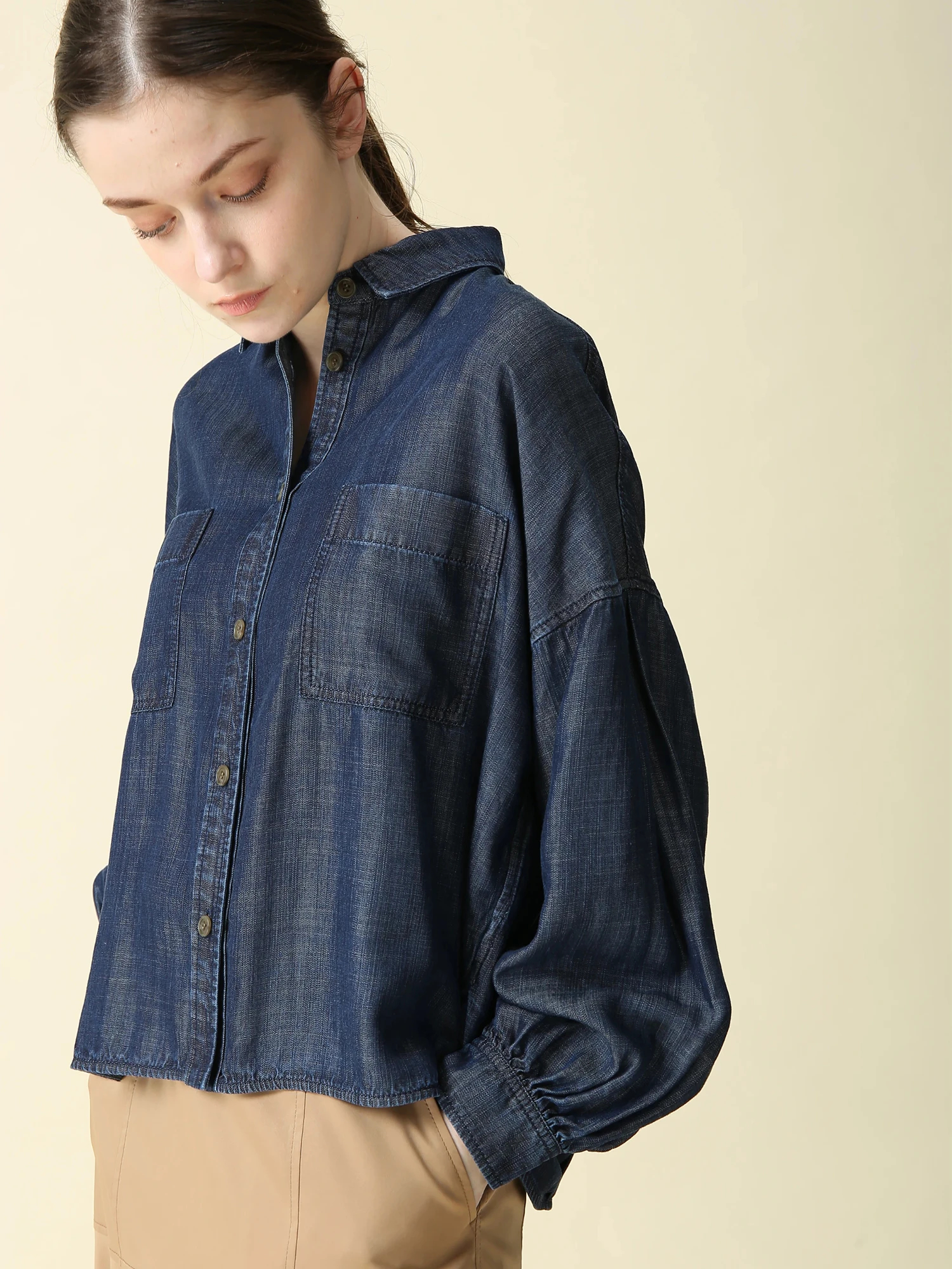 テンセルデニムブラウス ｜ MORABITO BLANC（モラビトブラン）｜.K