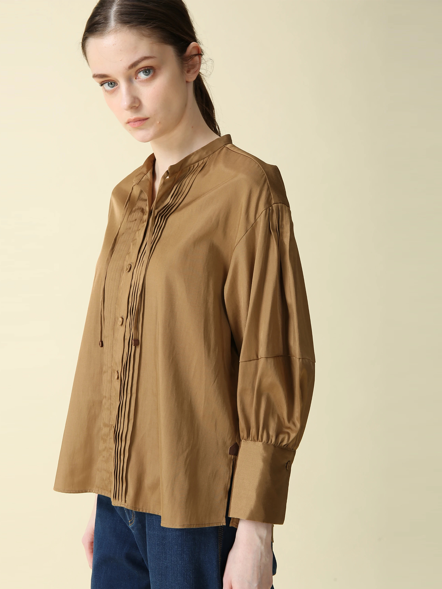 シルクライクサテンブラウス ｜ MORABITO BLANC（モラビトブラン）｜.K