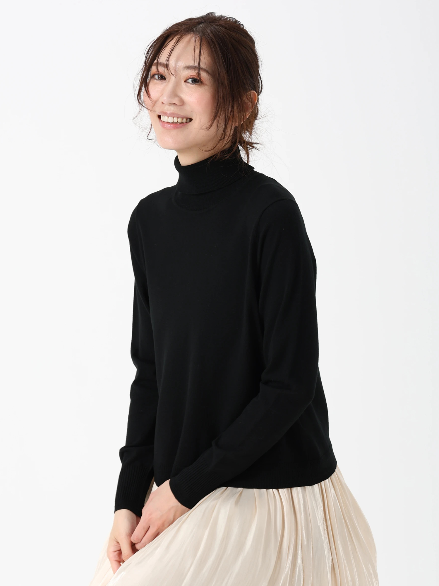 ウォッシャブル ハイネック セーター ニット ｜ PINORE（ピノーレ