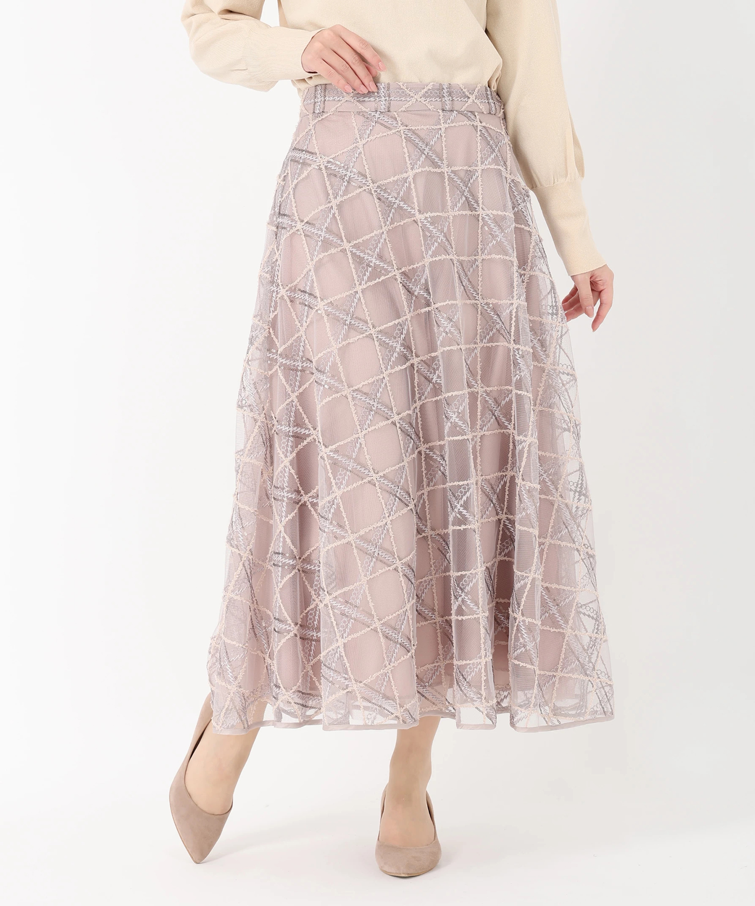 STRAWBERRY-FIELDS（ストロベリーフィールズ）｜刺繍チュールフレアー