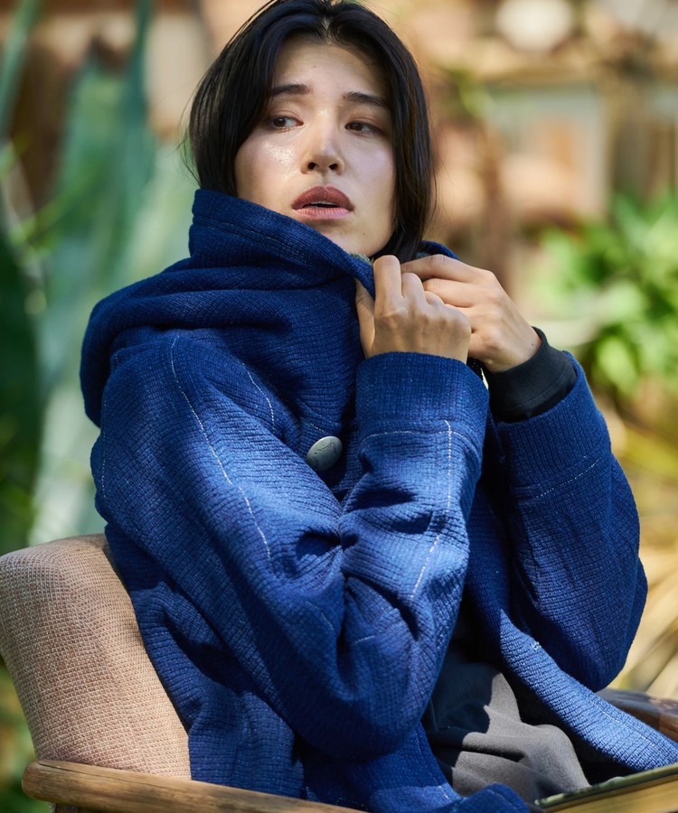 AOZORA INDIGOパナマフードコンチョブルゾン (MENS/WOMENS