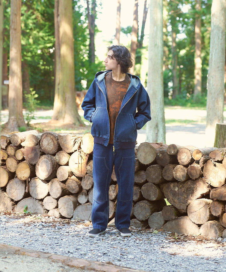 AOZORA 刺し子デニムZIPパーカー (MENS)｜ファッション通販 SANKO