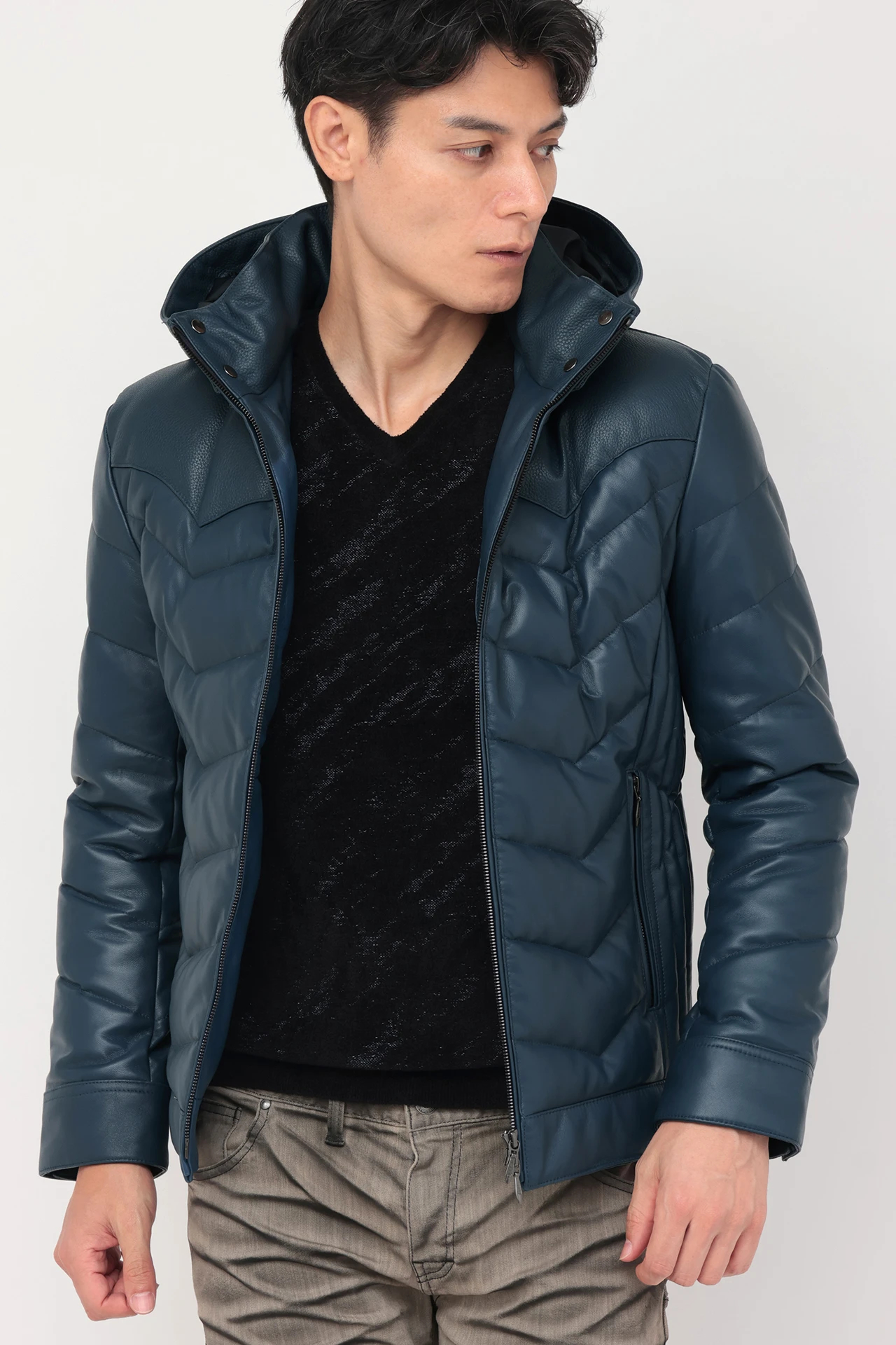 TORNADO MART∴コンビレザーダウンブルゾン / TORNADO MART