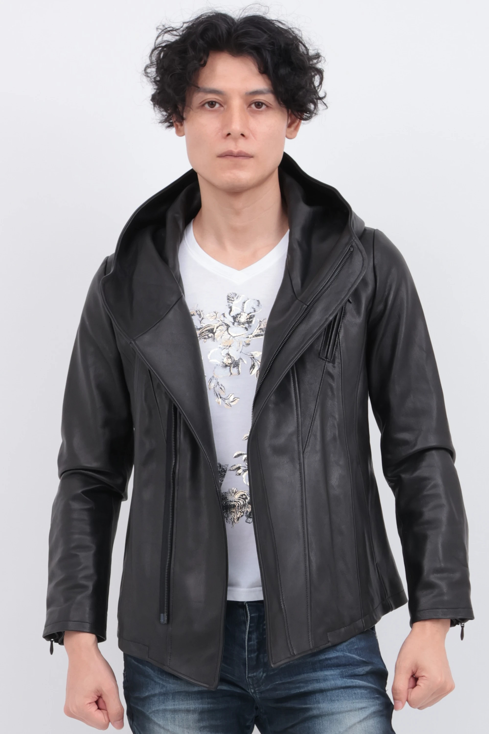 TORNADO MART∴フーディレザーブルゾン / TORNADO MART（トルネード