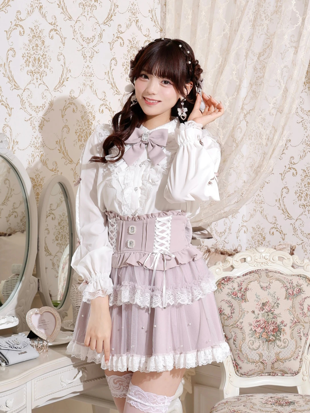 ワンダフルワールド ブラウス ワンダフルワールド フリルリボン