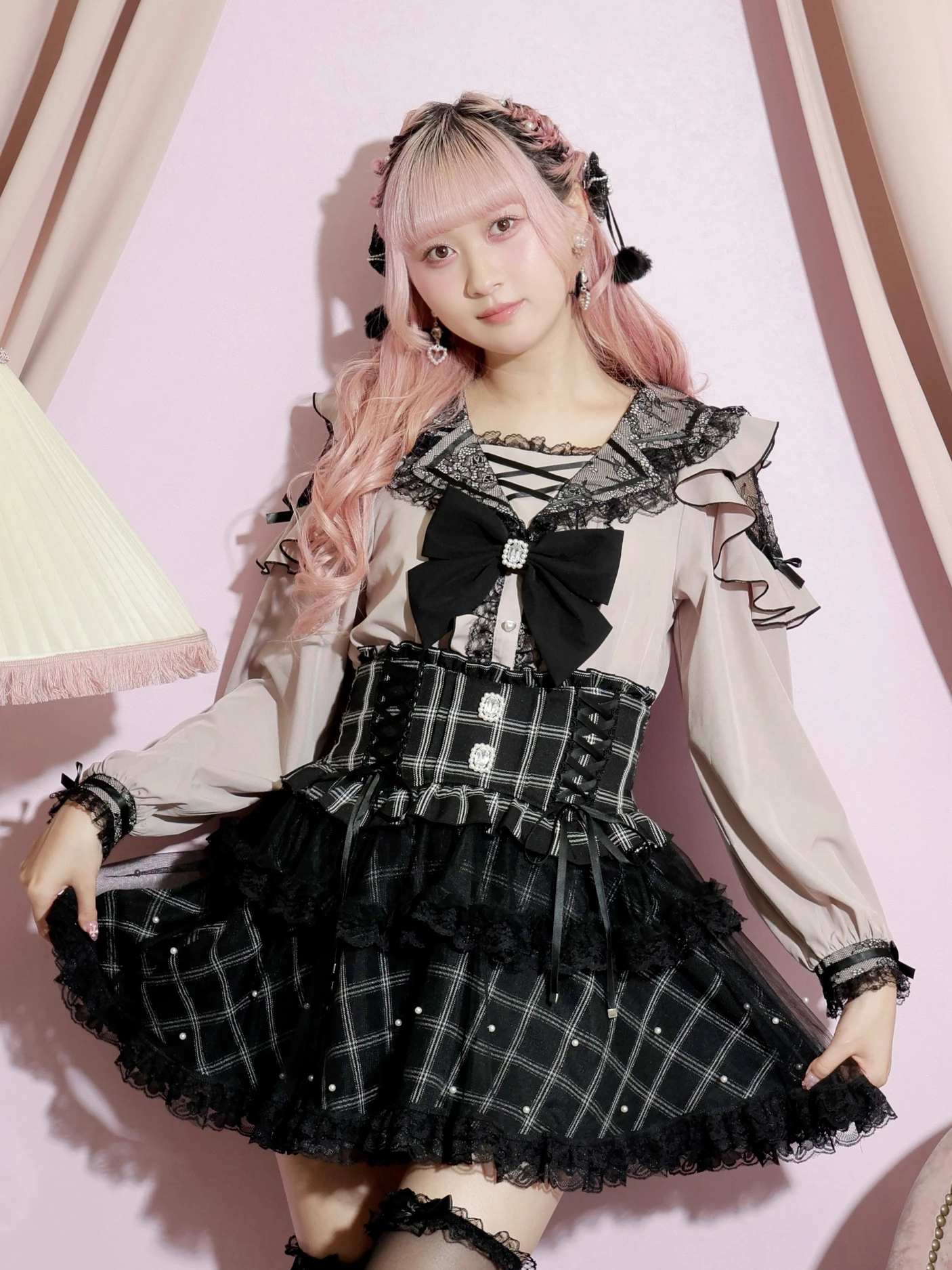 トレンチセーラーオープンショルダーブラウス（シャツ・ブラウス