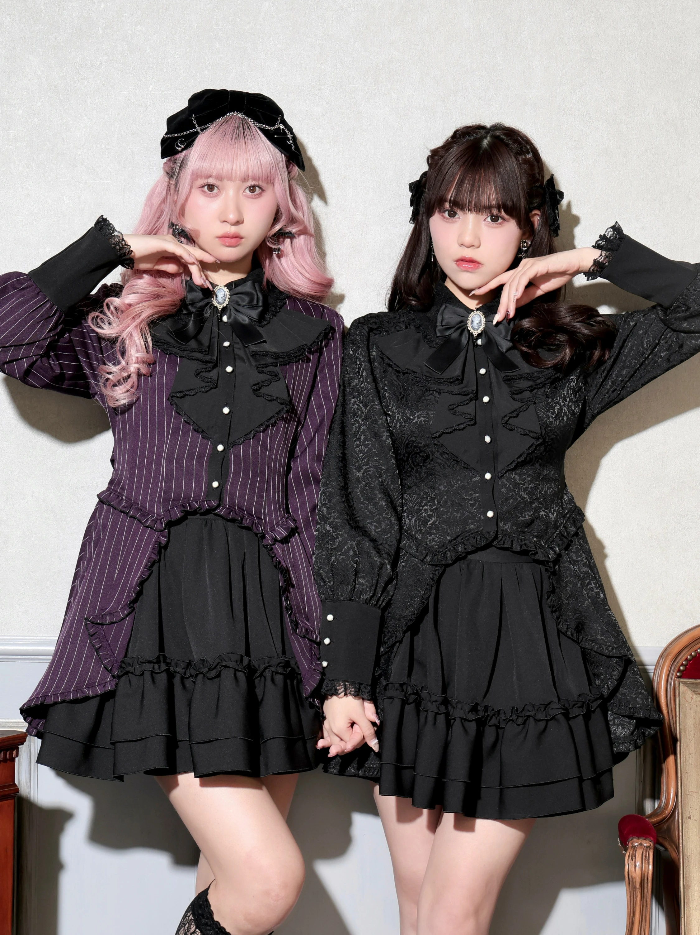 ゴシックラッフルセットアップ（セットアップ｜紫・黒）｜【公式