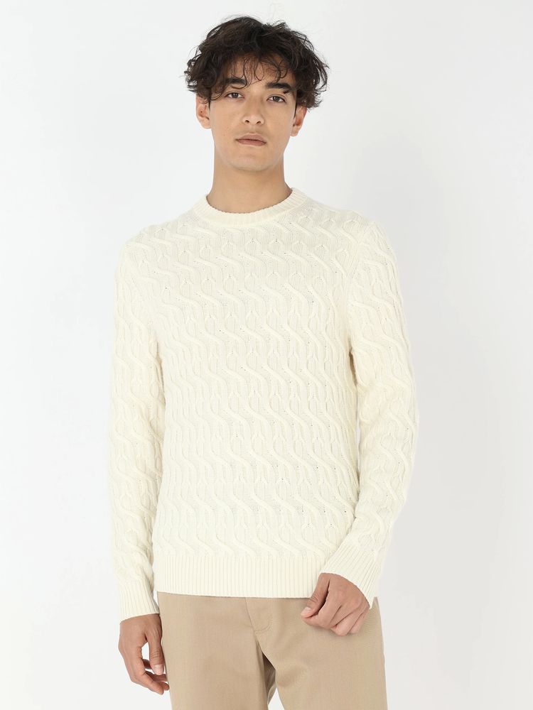 公式・アウトレット】メリノへレンガ クルー セーター（メンズ