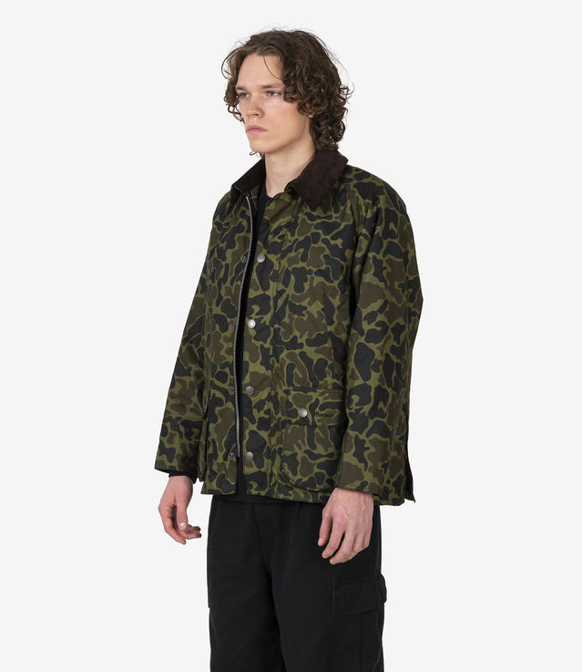 Shop Barbour x Noah Bedale Wax Jacket Camo at itk online store
