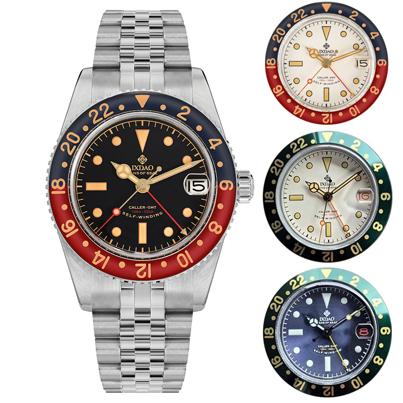 IXDAO 6542 Vintage 38MM NH34 GMT 904L Automatic Dive Watch – IXDAO